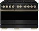 ZLINE Marino 48" Black Stainless Steel Pro Style Gas Range with Champagne Bronze Accents-0