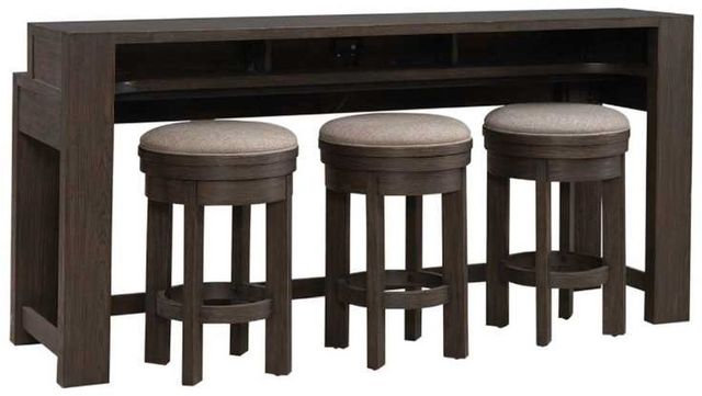 Liberty Furniture Lennox Hill 4-Piece Bark/Granite Console Table and Stool Set-0