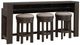 Liberty Furniture Lennox Hill 4-Piece Bark/Granite Console Table and Stool Set-0