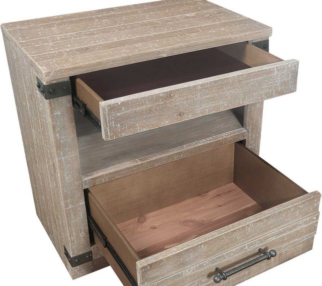 aspenhome® Foundry Weathered Stone Nightstand-1