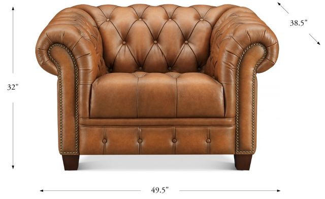 Hydeline® York Saddle Brown Chair-1