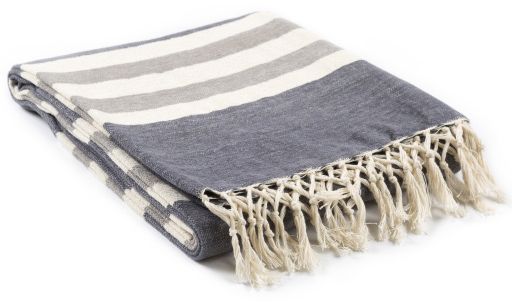 Surya Troy Charcoal 50"x70" Throw Blanket-1