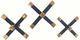 A & B Home 3-Piece Black/Gold Xylo Decorative Objects Set-1