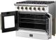 FORNO® Galiano Series Alta Qualita 36" White Pro Style Gas Range-5