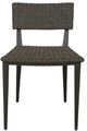 Uttermost® Calbas Java Black Aluminum/Wicker Indoor-Outdoor Side Chair-3