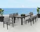 CabanaCoast® Customizable Arcade Aluminum/Batyline® Sling Outdoor Dining Side Chair-2