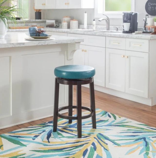 Linon Maya Teal Counter Stool-1