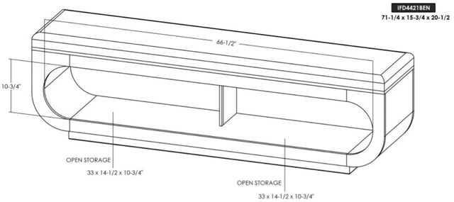 International Furniture Direct Balam Stained Dark Bench-2
