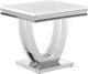 Coaster® Kerwin Marble White End Table with Chrome Base-0