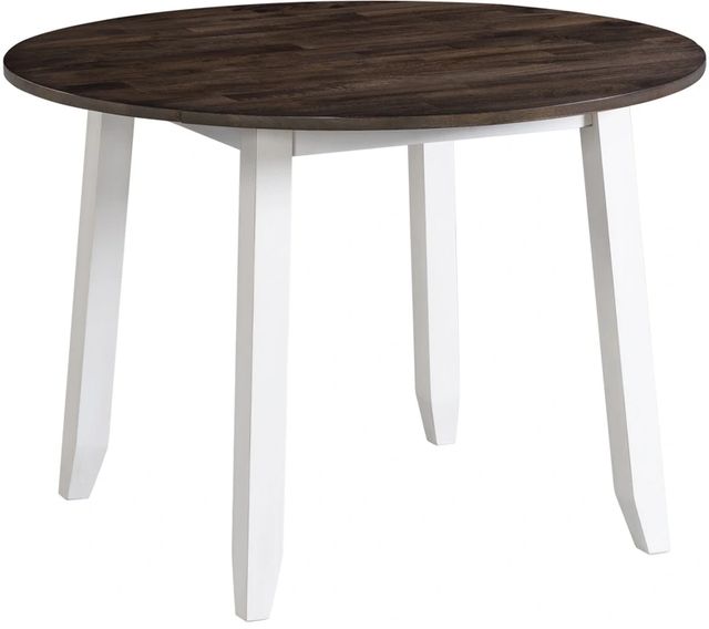 Intercon Kona Gray Drop Leaf Table with White Base-0