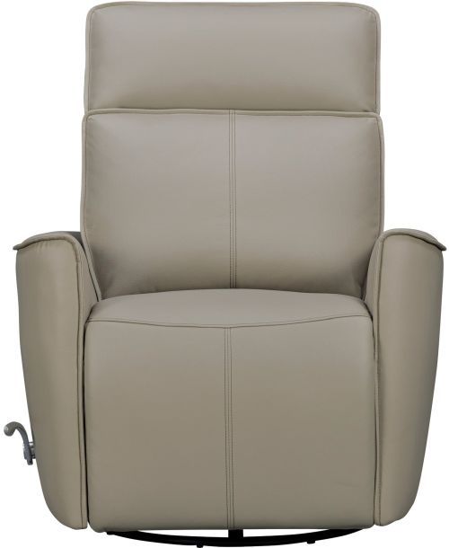 Parker House® Roxy Abby Light Gray Leather Manual Swivel Glider Recliner-1