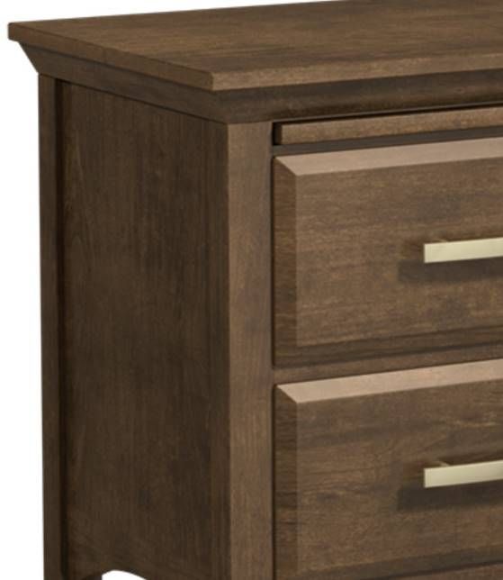 Country View Woodworking Windham Brown Maple 29'' Nightstand with Pullout Shelf-1