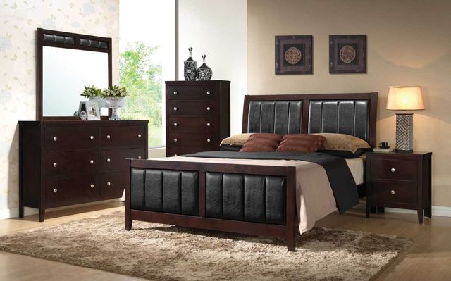 Coaster® Carlton 4-Piece Black/Cappuccino Full Bedroom Set