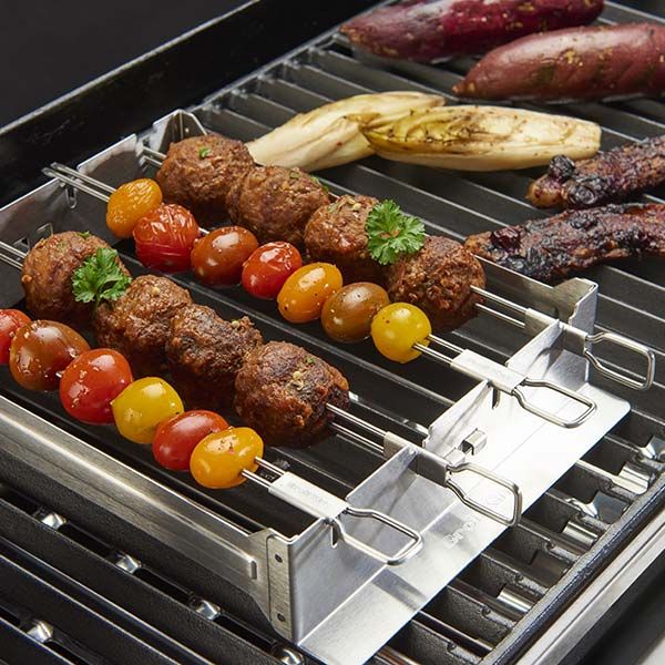 Broil King® Stainless Steel Narrow Kebab Rack-2
