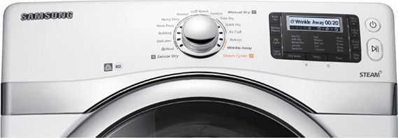 Samsung 7.5 Cu. Ft. White Electric Steam Dryer-3