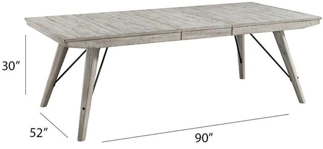 Intercon Modern Rustic Weathered White Trestle Dining Table-2