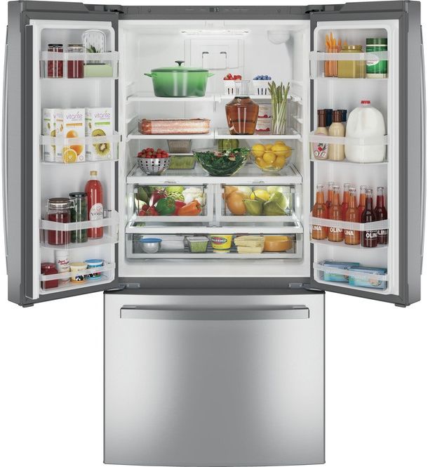 GE® 33 in. 24.7 Cu. Ft. Fingerprint Resistant Stainless Steel French Door Refrigerator-3
