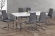 Titus Furniture T3360 High Gloss White Dining Table with Silver Base -2