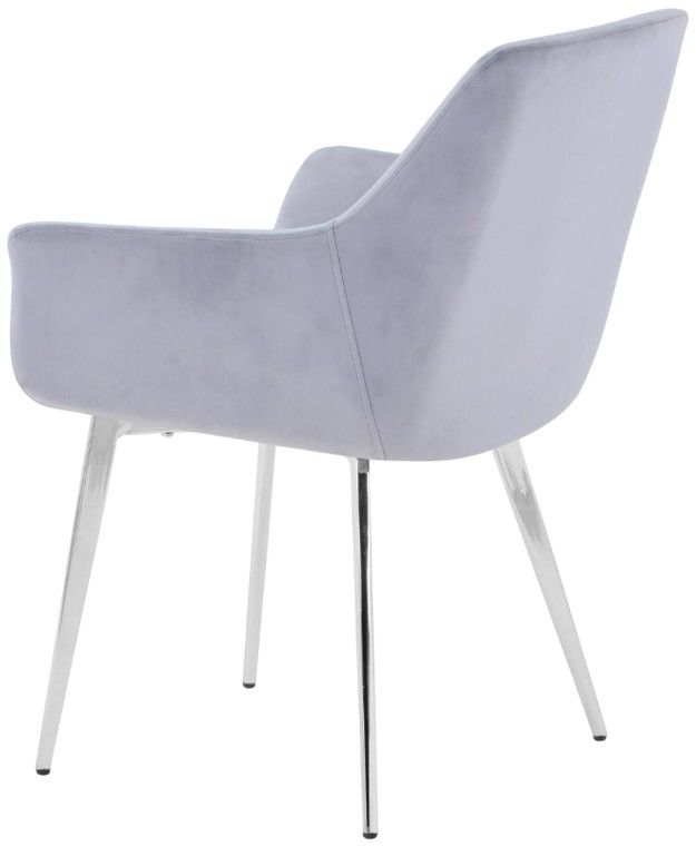 Jofran Inc. Urban Archive Stella Platinum Upholstered Dining Arm Chair-3