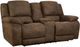 HomeStretch Explorer Espresso Power Reclining Loveseat with Console-0