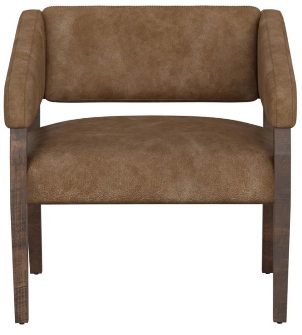 International Furniture Direct Murcia Cognac/Lacquer Brown Accent Chair-1