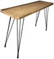 Moe's Home Collection Rollo Brown Rattan Console Table with Black Metal Legs-1