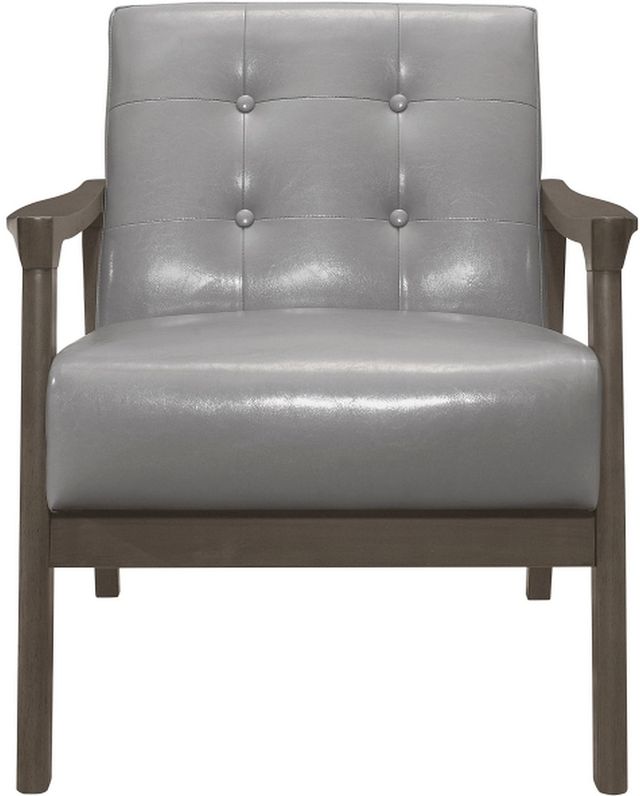 Mazin Furniture Alby Gray Upholstered Accent Chair-1