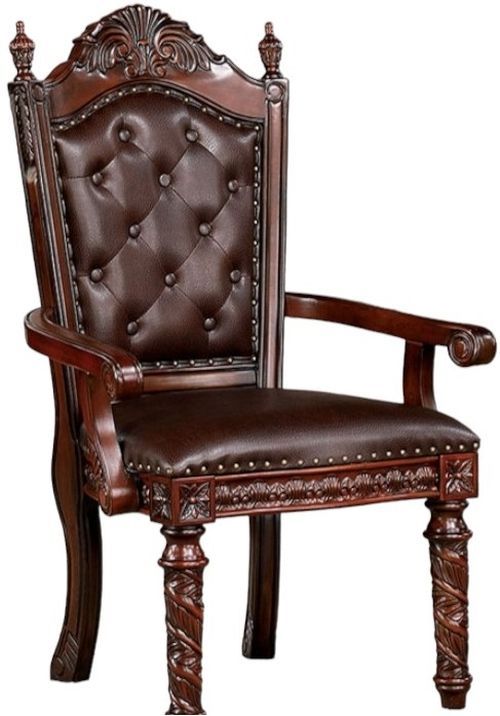 Furniture of America® Canyonville 2-Piece Dark Brown Arm Chair Set-1