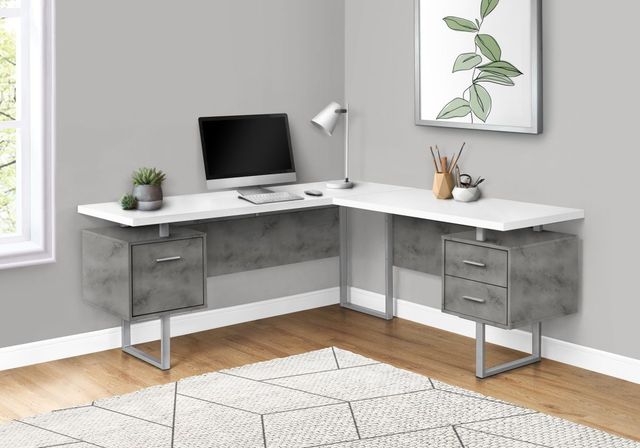 Monarch Specialties Inc. White Computer Desk-0