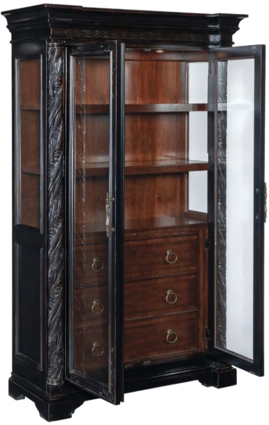 Hooker® Furniture Charleston Black Cherry/Maraschino Display Cabinet-3