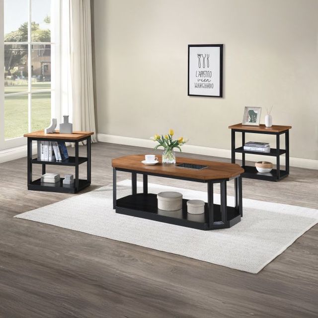 New Classic® Home Furnishings Decker 3-Piece Black/Brown Occasional Table Set-1