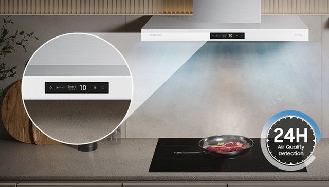Samsung Bespoke 30" Clean Grey Wall Mounted Range Hood-7