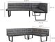 Moe's Home Collection Hanlon Dark Grey Corner Bench-2