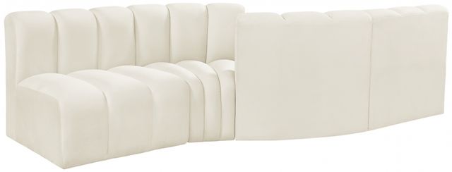 Meridian Furniture Arc 4-Piece Cream Upholstered Sectional-0