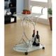 Coaster® Elfman Chrome/White 2-Shelf Serving Cart-3