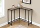 Monarch Specialties Inc. 36"L Taupe Corner Console with Black Metal Frame-1