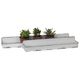 A & B Home 2-Piece White Wall Hanging Tray Set-0