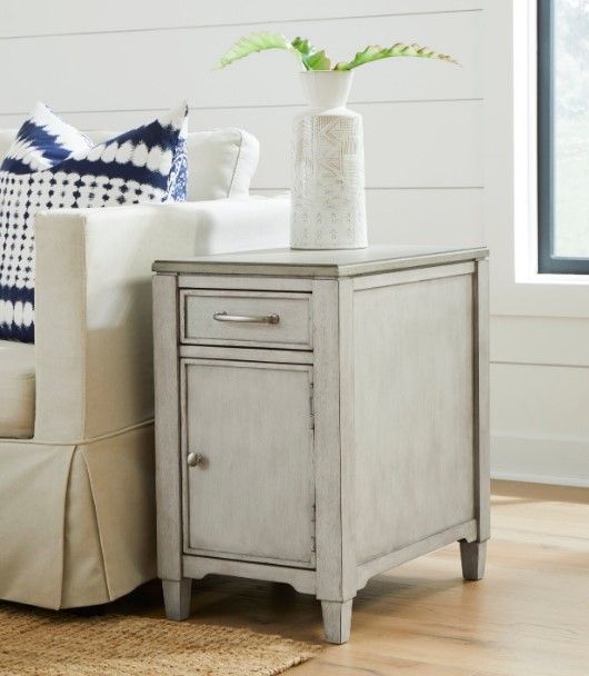 Null Furniture Surfside Storm Gray Chairside Cabinet-2