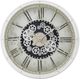 Monarch Specialties Inc. White 30" Oversized Round Wall Clock with Roman Numerals on White Gear Mech-0
