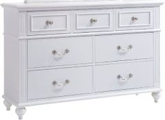 Elements International Alana Youth White Lacquer Finished Wood Dresser