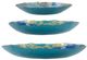 A & B Home 3-Piece Blue/Gold Glass Charger Set-2