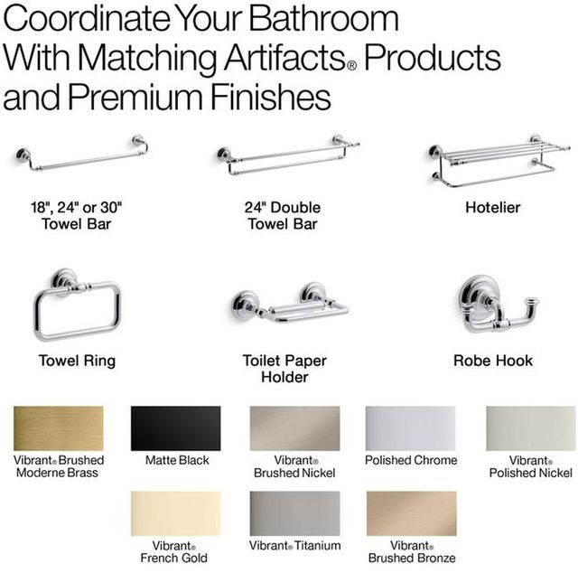 KOHLER® Artifacts® Vibrant Brushed Nickel Toilet Paper Carriage-2