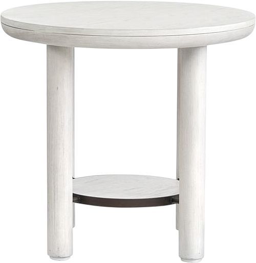 Magnussen Home® Sunset Cove Moonlight Pearl Round End Table-1