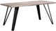 Mazin Furniture Carrie Brown Dining Table with Black Hairpin Metal Legs-0