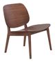 Zuo® Modern Priest Walnut Lounge Chair-1