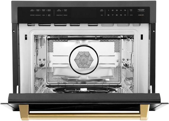 ZLINE Autograph Edition 24" 1.6 Cu. Ft. Black Stainless Steel Electric Speed Oven-1
