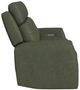 Flexsteel® Felix Forest Green Leather Power Reclining Sofa with Power Headrest and Lumbar-4