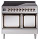 Ilve® Nostalgie II Noblesse 40'' Stainless Steel Pro Style Induction Range with Burnished Trim-0