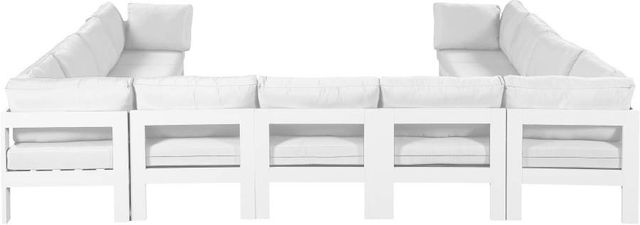 Meridian Furniture Nizuc 11-Piece White Outdoor Patio Modular Sectional Set-2