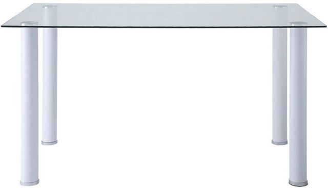 Homelegance® Florian 5-Piece White Glass Dining Table Set-1